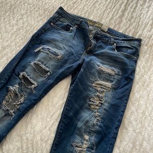 VIP cropped, distressed jeans! Size 15/16